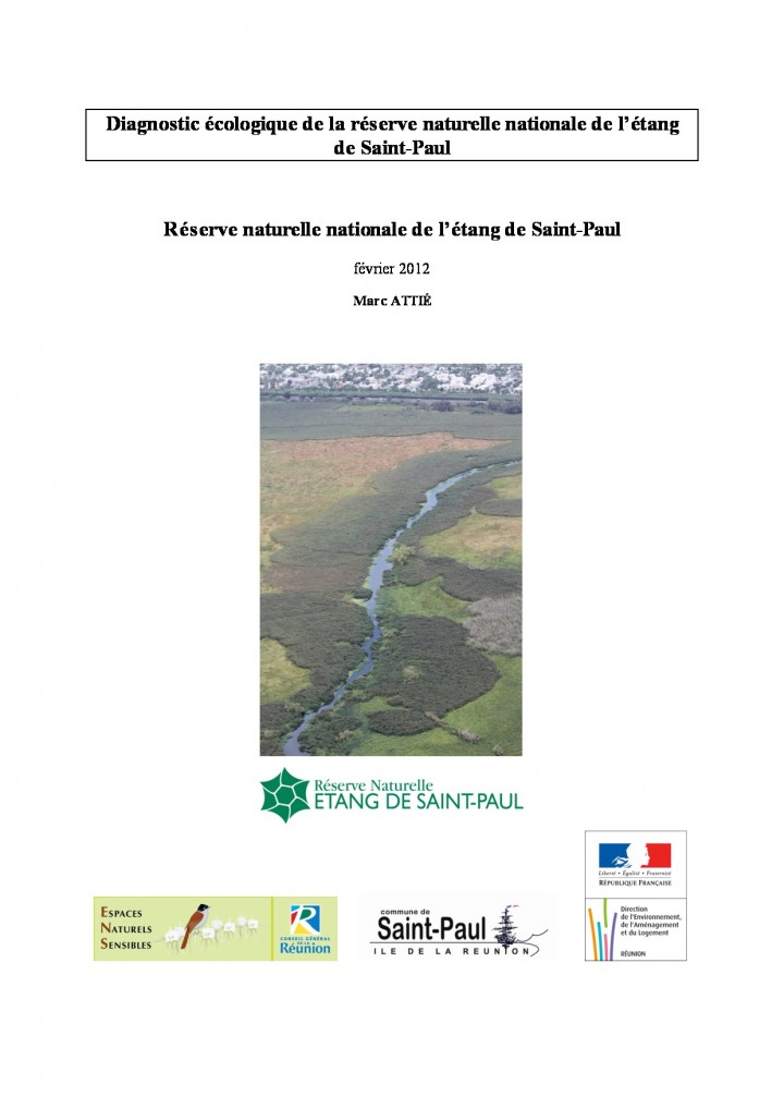Diagnostic écologique de la réserve naturelle nationale de l’étang de Saint-Paul