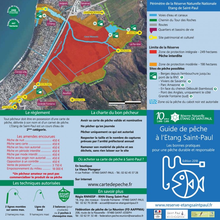 Guide pêche 2018 à l'Etang Saint-Paul